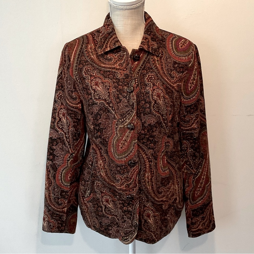 Coldwater Creek Paisley Tapestry Jacket - EUC